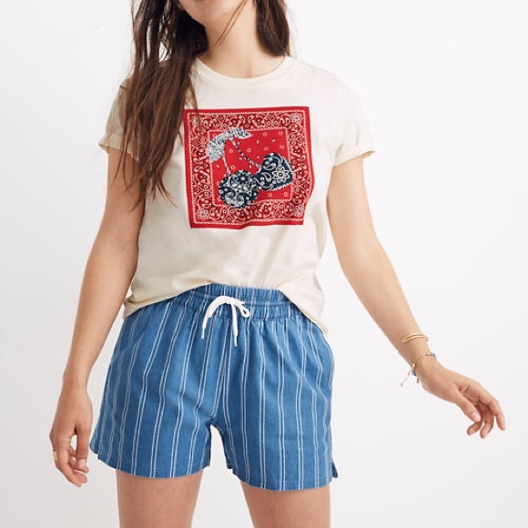 Madewell Tops - Madewell Bandana Cherry Tee